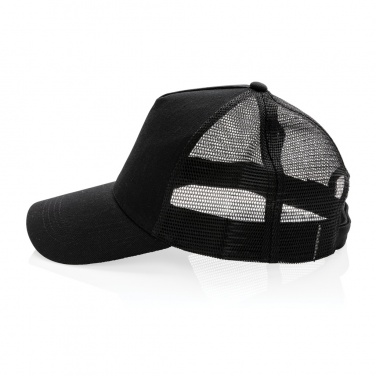 Logo trade business gift photo of: Impact AWARE™ Brushed rcotton 5 panel trucker cap 190gr