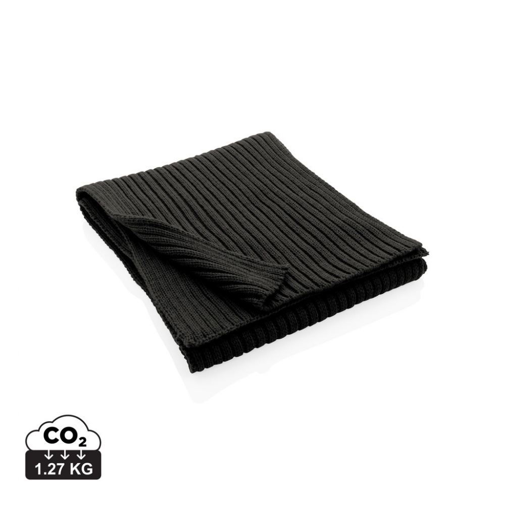 Logotrade promotional giveaway picture of: Impact AWARE™ Polylana® knitted scarf 180 x 25cm