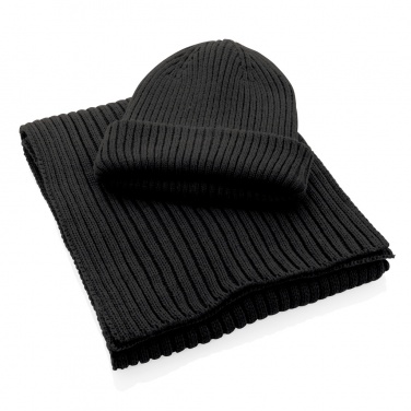 Logo trade promotional giveaways picture of: Impact AWARE™ Polylana® knitted scarf 180 x 25cm