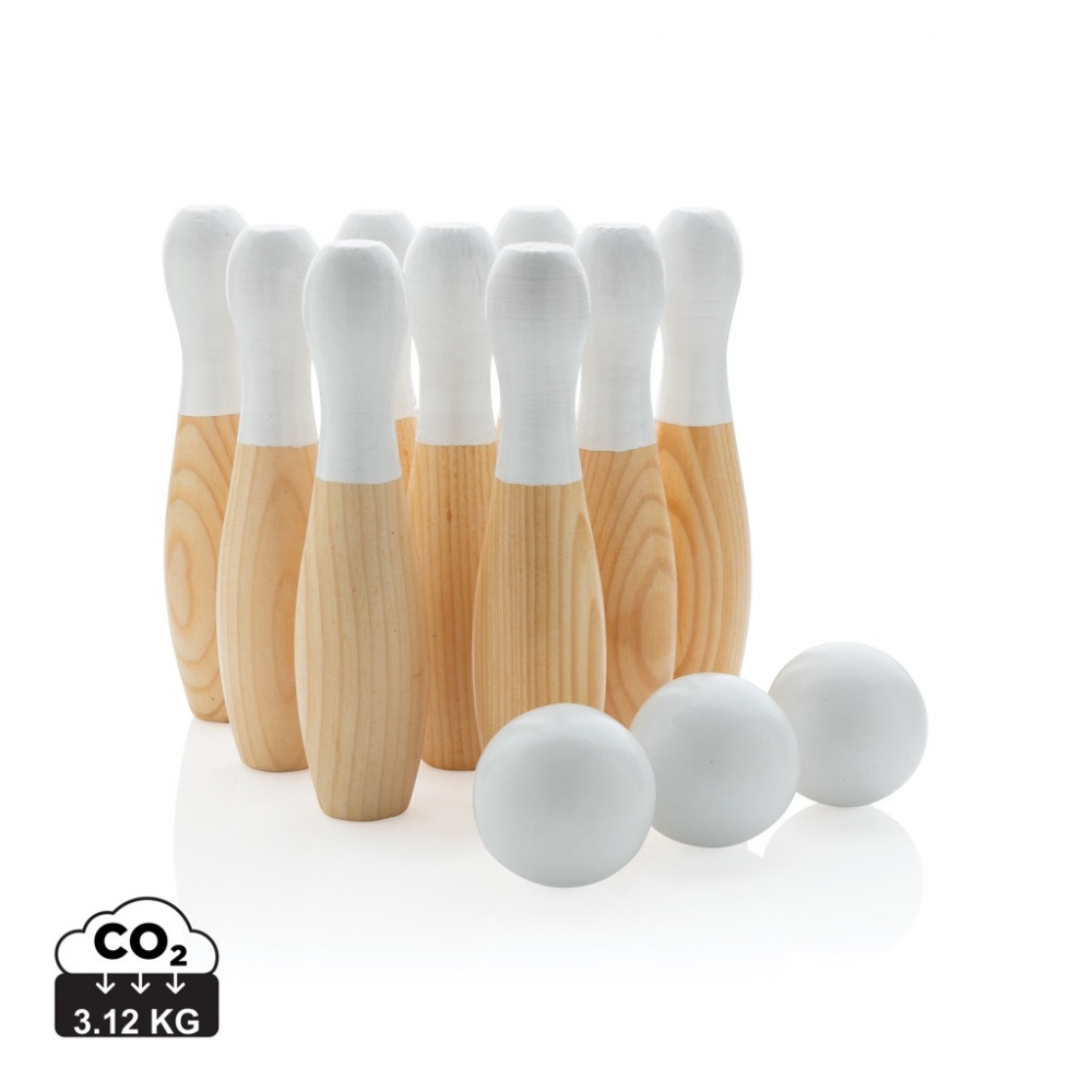 Logo trade promotional gifts picture of: Wooden skittles set