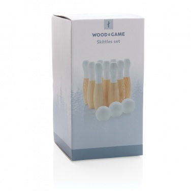 Logo trade corporate gifts image of: Wooden skittles set