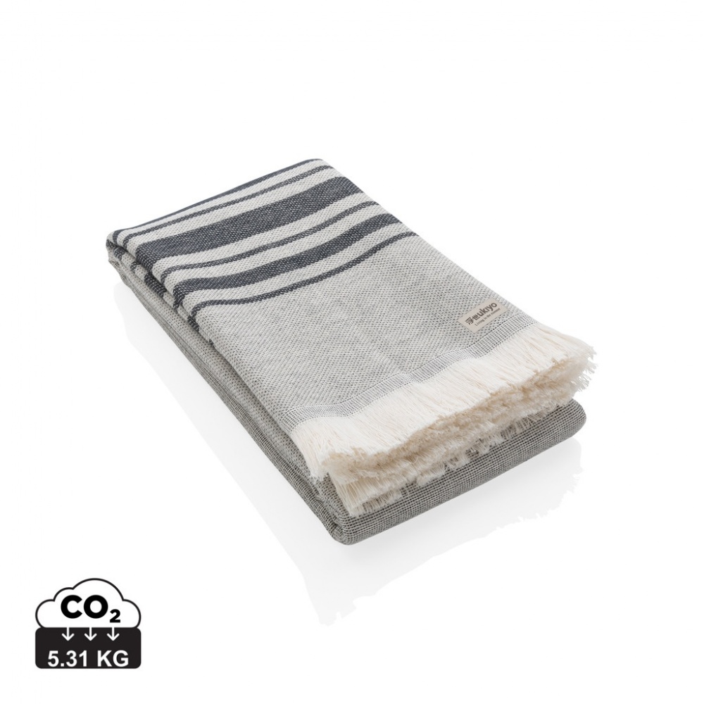 Logo trade promotional merchandise image of: Ukiyo Yumiko AWARE™ Hammam Towel 100 x 180cm