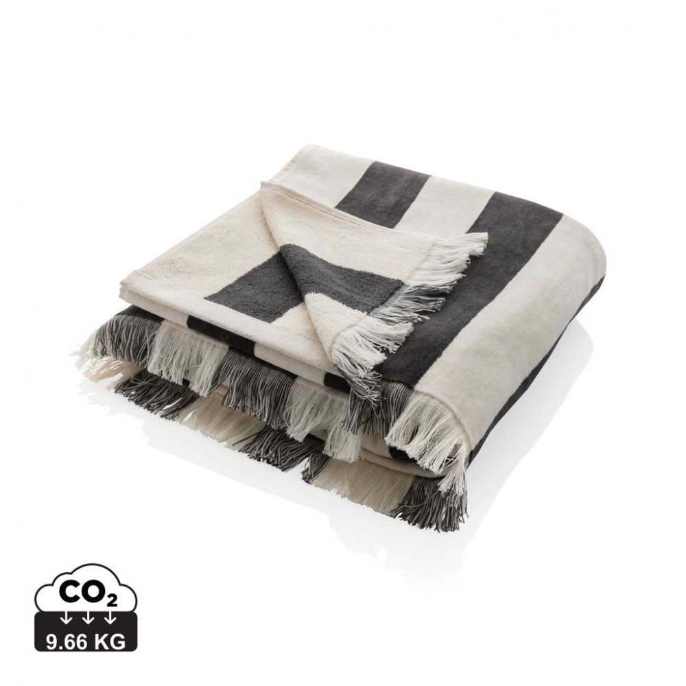 Logo trade business gift photo of: Ukiyo Yukari AWARE™ XL deluxe beach towel 100x180cm