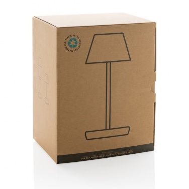 Logotrade promotional giveaway image of: Pure Glow RCS usb-rechargeable recycled plastic table lamp