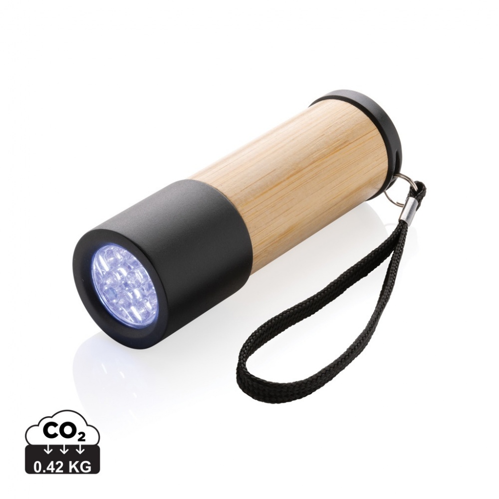 Logo trade corporate gifts image of: Bamboo and RCS certfied recycled plastic torch
