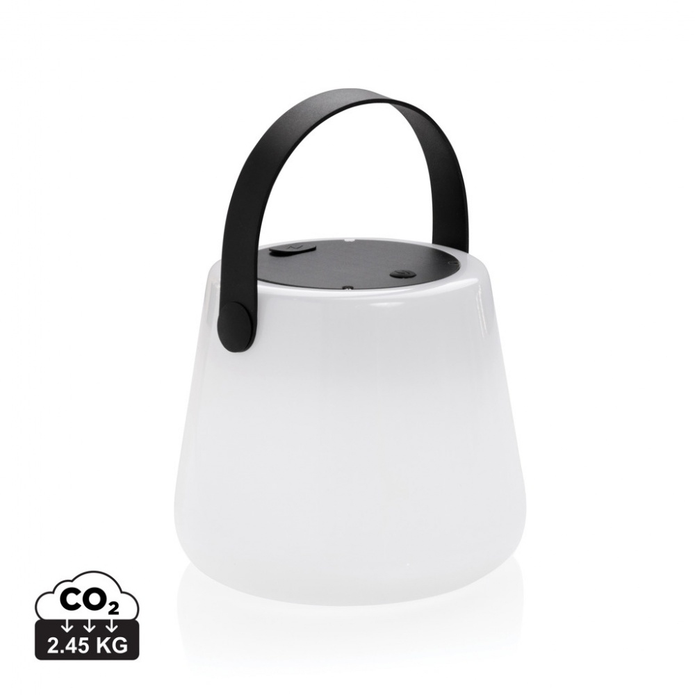 Logotrade promotional gift image of: SolarGlow RCS recycled ABS USB-rechargeable outdoor light