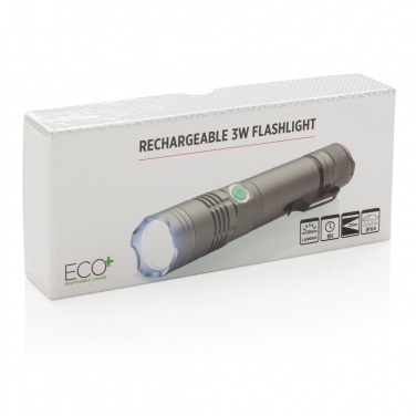 Logotrade promotional item picture of: Rechargeable 3W flashlight