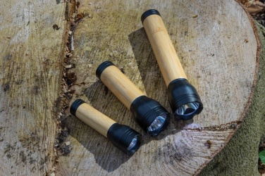 Logo trade promotional items picture of: Lucid 3W RCS certified recycled plastic & bamboo torch