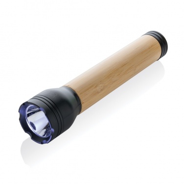 Logo trade promotional product photo of: Lucid 5W RCS certified recycled plastic & bamboo torch