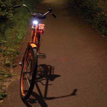 Logotrade advertising products photo of: Lumino RCS recycled plastic USB re-chargeable bike light set