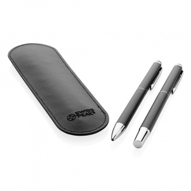 Logo trade promotional giveaways picture of: Swiss Peak deluxe pen set in PU pouch