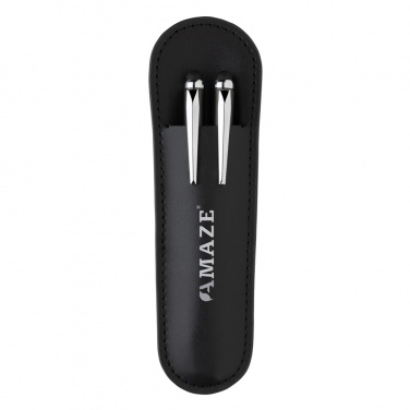 Logotrade promotional merchandise image of: Swiss Peak deluxe pen set in PU pouch