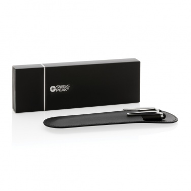 Logotrade promotional product image of: Swiss Peak deluxe pen set in PU pouch