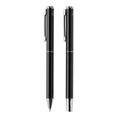 Logo trade promotional merchandise image of: Swiss Peak Cedar RCS certified recycled aluminum pen set
