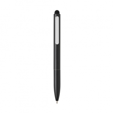 Logo trade promotional giveaway photo of: Kymi RCS certified recycled aluminium pen with stylus