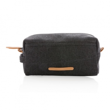 Logo trade promotional merchandise image of: Canvas toiletry bag PVC free