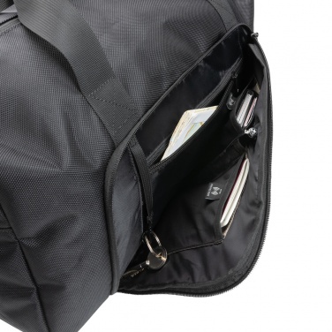Logo trade promotional merchandise picture of: Swiss Peak AWARE™ RPET Voyager weekend bag