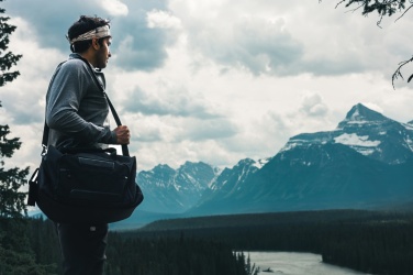 Logo trade promotional items picture of: Swiss Peak AWARE™ RPET Voyager weekend bag