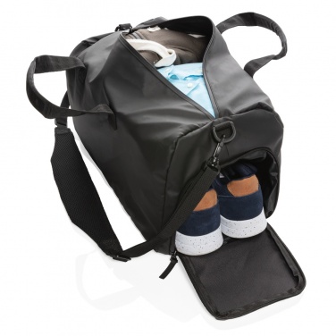 Logo trade promotional items image of: Fashion black weekend bag PVC free