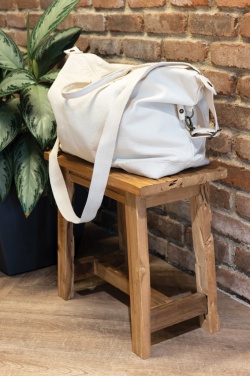 Logo trade promotional merchandise photo of: Kezar AWARE™ 500 gsm recycled canvas deluxe weekend bag