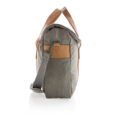 Logo trade promotional merchandise picture of: Canvas laptop bag PVC free