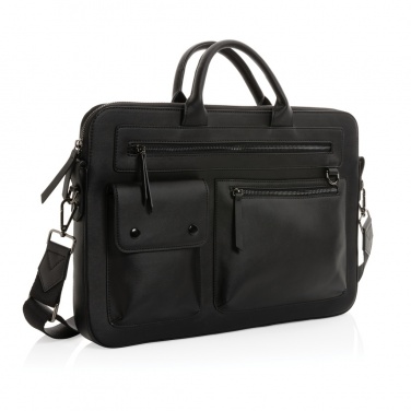 Logotrade corporate gift picture of: Swiss Peak GRS recycled PU 14 inch laptop bag