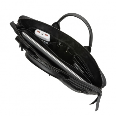 Logo trade promotional gift photo of: Swiss Peak GRS recycled PU 14 inch laptop bag