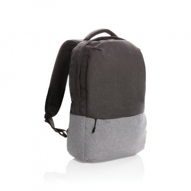 Logotrade corporate gift image of: Duo colour RPET 15.6" RFID laptop backpack PVC free
