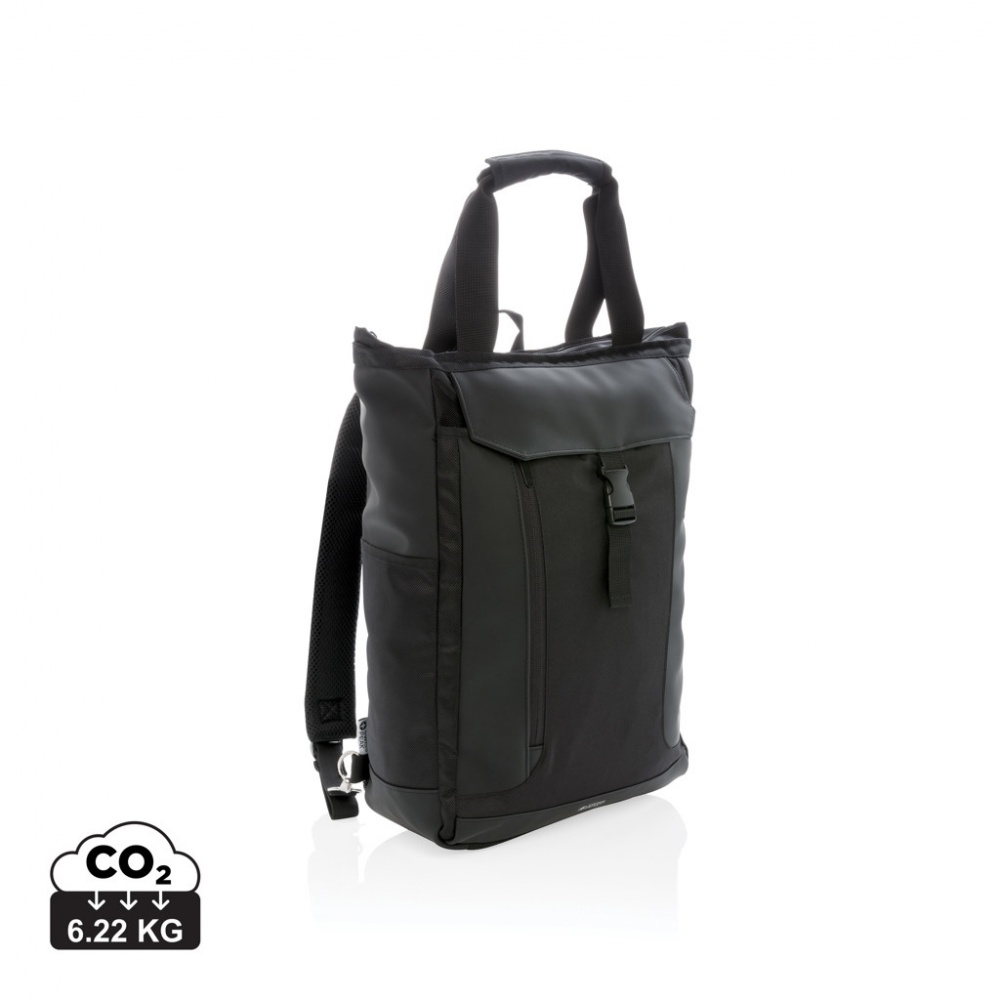 Logo trade promotional items image of: Swiss Peak RFID 15" laptop totepack PVC free