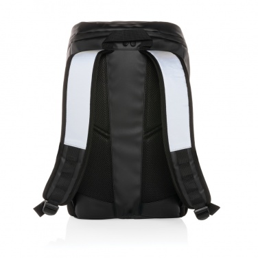 Logotrade promotional merchandise image of: PU high visibility easy access 15.6" laptop backpack