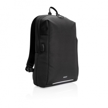 Logo trade corporate gift photo of: Swiss Peak AWARE™ RFID and USB A laptop backpack