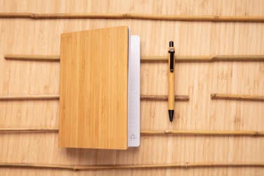 Logotrade advertising products photo of: A5 Bamboo notebook & pen set