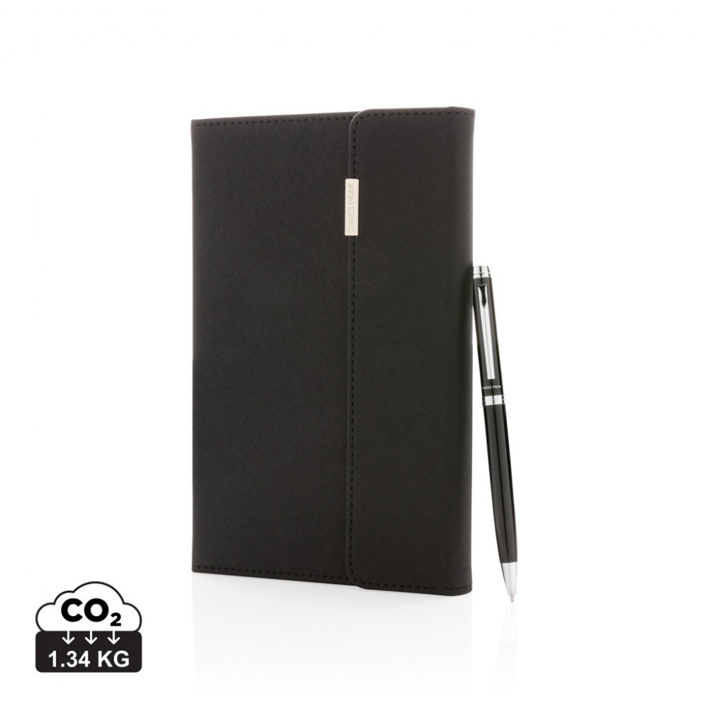 Logo trade promotional items picture of: Swiss Peak deluxe A5 notebook and pen set