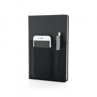 Logo trade advertising product photo of: A5 Deluxe notebook with smart pockets