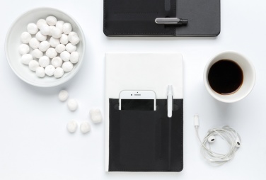 Logo trade promotional products picture of: A5 Deluxe notebook with smart pockets
