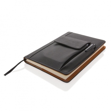 Logo trade promotional gifts picture of: Notebook with phone pocket