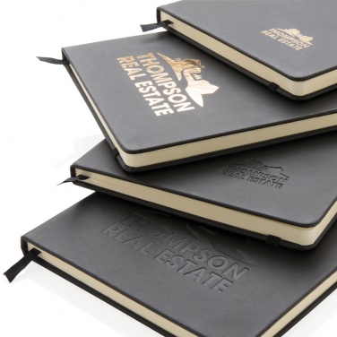 Logo trade advertising product photo of: Deluxe hardcover PU A5 notebook