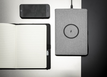 Logotrade promotional merchandise photo of: Air 5W wireless charging refillable journal cover A5