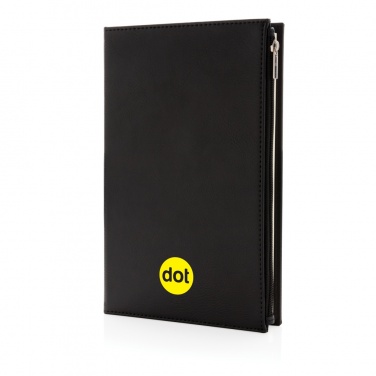 Logotrade advertising product image of: Swiss Peak A5 PU notebook with zipper pocket