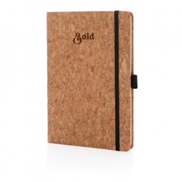 Logo trade promotional products image of: Cork hardcover notebook A5
