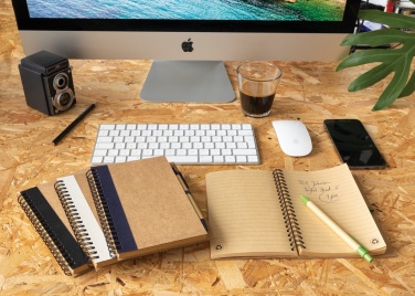 Logotrade promotional product image of: Kraft spiral notebook with pen