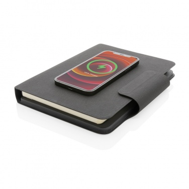 Logotrade corporate gift image of: Artic Magnetic 10W wireless charging A5 notebook