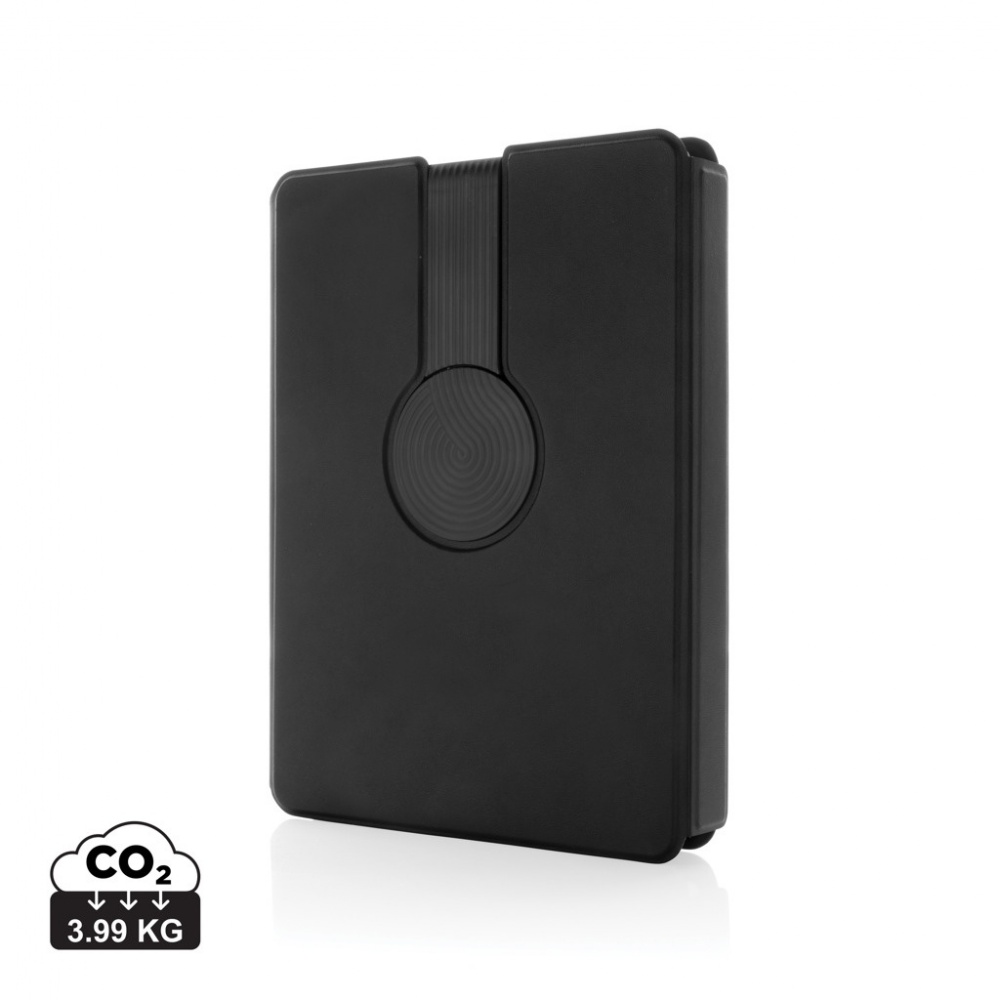 Logotrade promotional gift image of: Swiss Peak RCS rePU notebook with 2-in-1 wireless charger