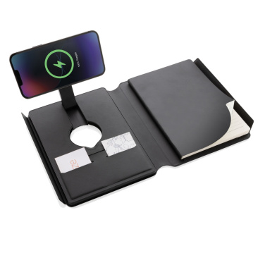 Logotrade promotional gifts photo of: Swiss Peak RCS rePU notebook with 2-in-1 wireless charger