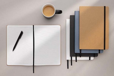 Logo trade promotional merchandise image of: Craftstone A5 recycled kraft and stonepaper notebook
