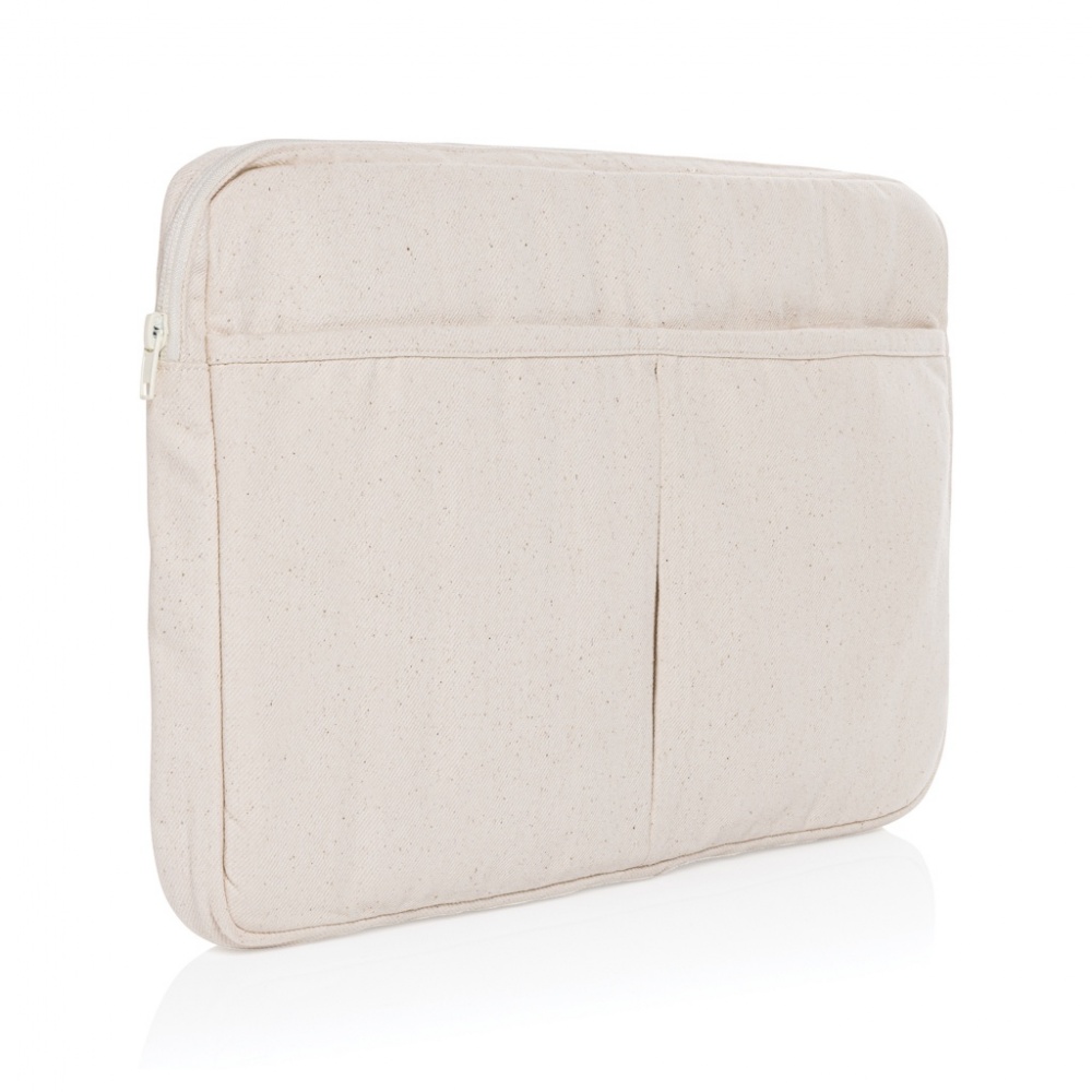 Logotrade promotional item image of: Laluka AWARE™ recycled cotton 15.6 inch laptop sleeve