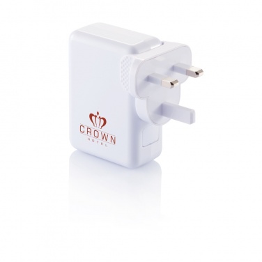 Logotrade promotional products photo of: Travel plug with 4 USB ports