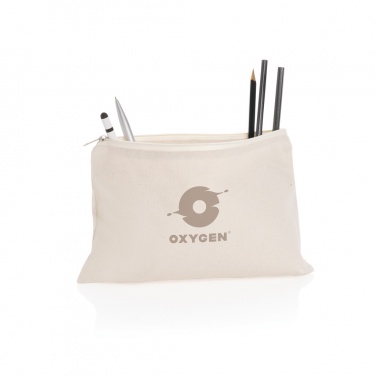 Logo trade promotional products image of: Impact Aware™ 285 gsm rcanvas pencil case undyed