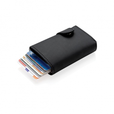 Logo trade promotional items image of: Standard aluminium RFID cardholder with PU wallet