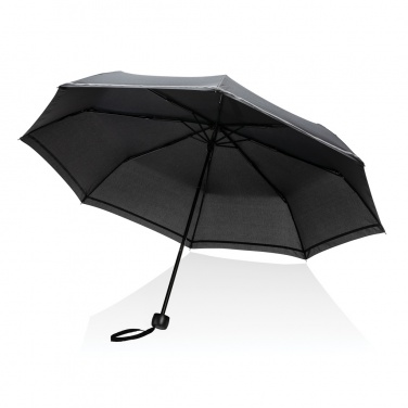 Logo trade business gift photo of: 20.5"Impact AWARE™ RPET 190T pongee mini reflective umbrella